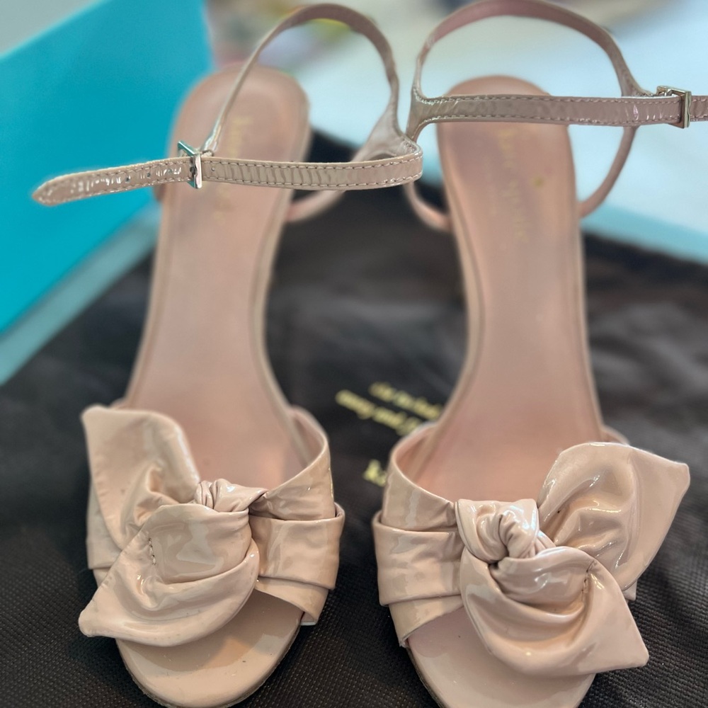 Kate Spade Pink Heels with Bow Detail